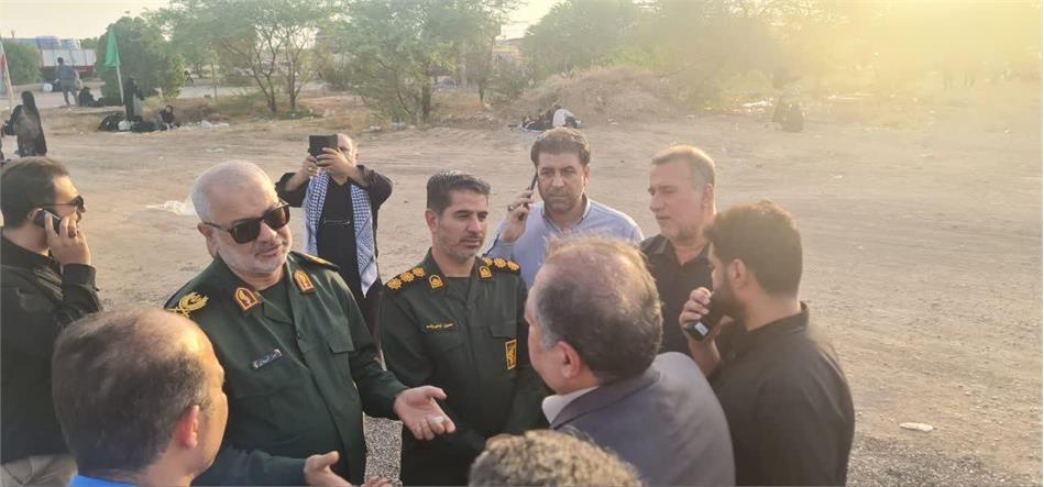 بازدید مسئولان از خدمات‌رسانی به زائران اربعین در حمیدیه