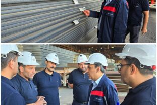 بازدید مدیر عامل شرکت فولاد اکسین خوزستان از انبار محصولات؛ تأکید بر بهینه‌سازی فرآیندها و قدردانی از کارکنان