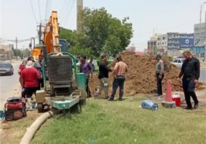 عملیات تقویت فشار آب منطقه کوی مشعلی با اتصال خط انتقال جدید در خیابان صابر توسط شرکت آب و فاضلاب اهواز در مرحله‌ی پایانی خود قرار گرفت