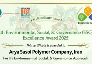 گواهینامه‌های بین‌المللی جایزه ۵ ستاره تعالی پایداری آریاساسول صادر شد