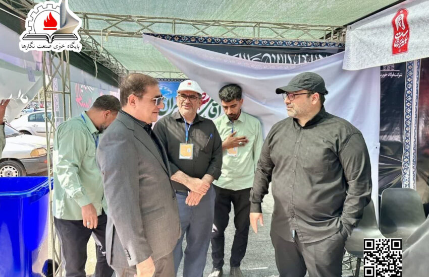 بازدید میدانی مدیرعامل گروه فولاد خوزستان از موکب شهدای شرکت در پایتخت